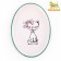 Keramic "cute kisa" saucer 200 ml 15.7 x 11.3 x 3.8 cm, green