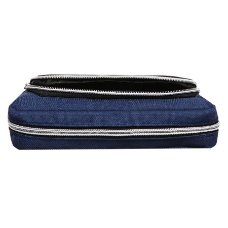 School Penal on the zipper Calligrata, 2 departments, jeans-3