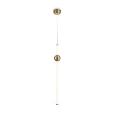 Подвесной светильник Freya FR5387PL-L14.5BS Pina, 2500х100х2500 мм, LED, 14,5Вт, 1200Лм, 3531К, цвет латунь