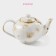Teapot Porcelain Hot Dilan Organic Gold, 650 ml, white color