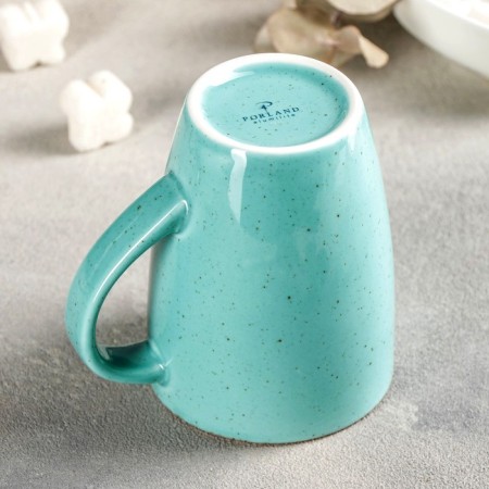 Turquoise mug, 250 ml, porcelain, turquoise color-3