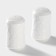 Porcelain set for spices on the bamboo stand Bellatenero "Kracle", 2 items: solo, pounder, white color
