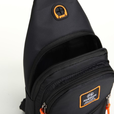 Lightning bag-bag, external pocket, black color-4