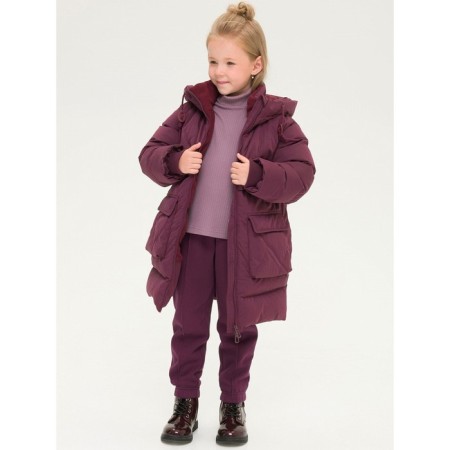Coat for girls, height 104 cm, purple color-9