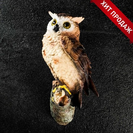 Suspending decor "Eagle owl" 11.5x11.5x24.5cm