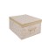 Storage box "Leaves", 50x40x25 cm, beige