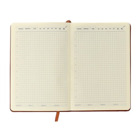 Deliciper of Leduced A5, 116 sheets in a cage, elastic band, leatherette cover, mix-3