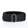 Women's belt, width 7 cm, black color