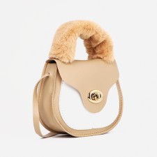 Baby bag on fasting, beige color