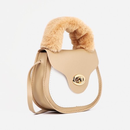Baby bag on fasting, beige color
