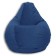 Mear-bag “Pear” Positive Real a, size m, diameter 70 cm, height 90 cm, velor, blue color