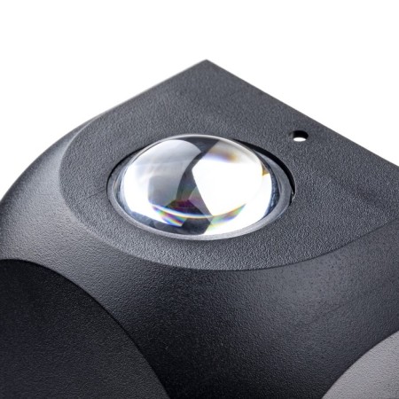 Lamp wall cover Duwi Nuovo 85x85x53mm 4W plastic 4200K IP 54 Black 4 rays-6