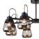 Entresol chandelier, 8x40W E14, black color