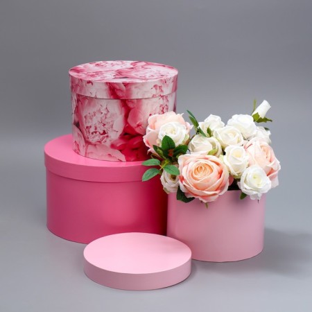 Set of hats 3 in 1, gift packaging, “pink”, 18 x 18 x 13–25 x 25 x 15 cm-4
