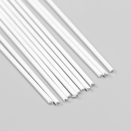 Wire for creativity "Blumentag" 1.6 mm, 12 pcs, 40 cm, in a plastic braid, white-1