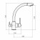 Fashun A4399-7 kitchen mixer, single-leaf, with output for drinking water, black