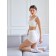 TOP female supporting on the wide straps of Mirey, size 52, milk color