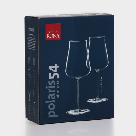 A set of glasses for wine Polaris, 540 ml, crystal glass, 2 pcs-7