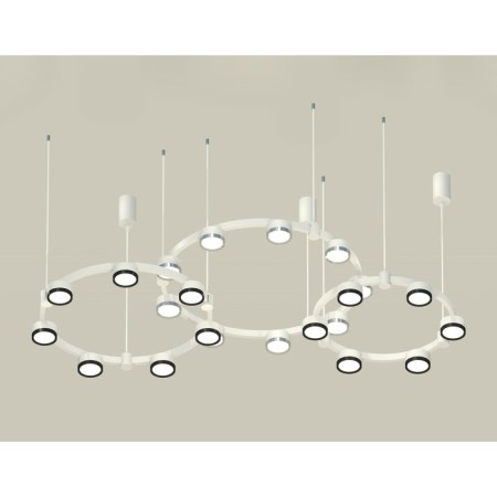Suspended Ambrella Light, XR92082100, GX53 LED 12 W, white sand, black, silver