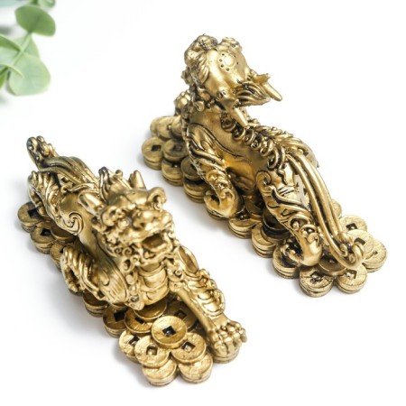 NECK Polystone for bronze "Kirina on Chinese coins" set 2 pcs 6.8x4x12 cm-5