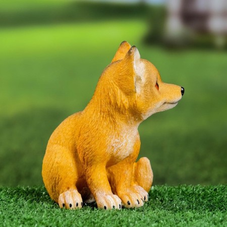 Garden figure "Sutting fox" 14cm-1