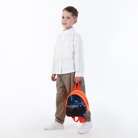 Baby backpack 21*9*23, lightning department, racing car city, orange-5