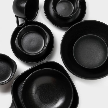 Ceramic coffee magistro Carbon Ceramic Ceramic, 4 items: a cup of 200 ml, a saucer d = 14.5 cm-11