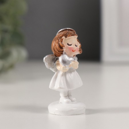 Souvenir Polystone "Girl Angel with silver wings" mix 3.5x2x5 cm-3
