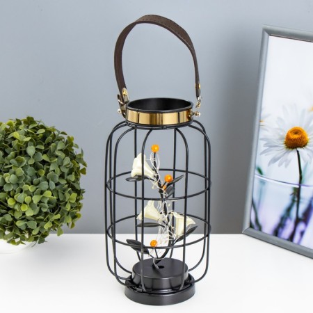 Nightlight "flowers" LED from AAA batteries black 14x14x27 cm Risalux-3