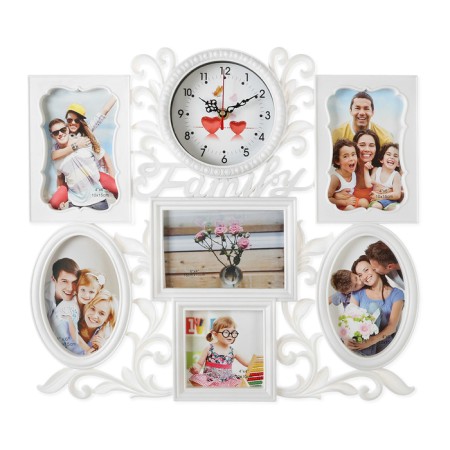 Wall watches with photo frames "Family", silent, 45 x 37 cm, D-11.5 cm, aa