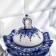 ANEMON kettle, gzhel, porcelain, 14x12 cm