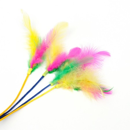 Domesticon-pound "Ball with feathers", blue on an orange handle-3