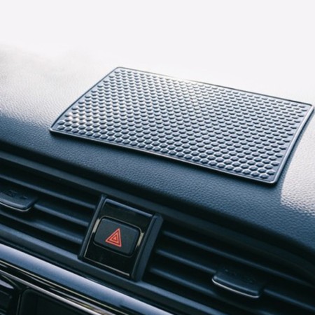 Anti -slip mat, small honeycombs, 18 × 12 cm, black-1