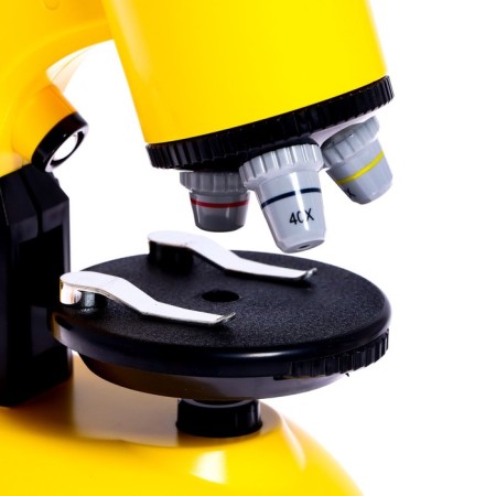 Children's microscope "Young scientist" Frendering x100, x400, x1200, backlight, yellow color-4