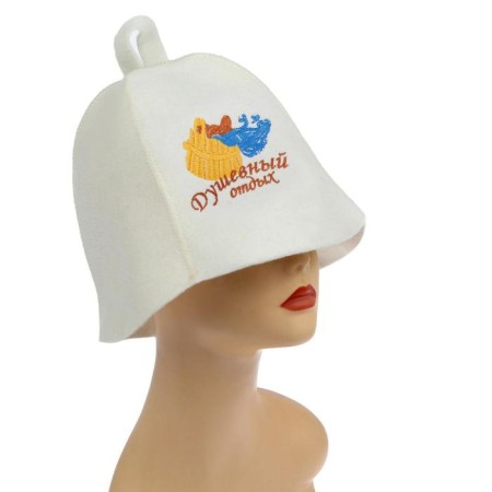 Bath cap with embroidery "Soul rest"-1