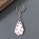 Acryl keychain "Ghost with hearts" 3.7x2.6x0.2 cm