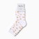 Tainted women's socks, white color/leopard, district 23-24