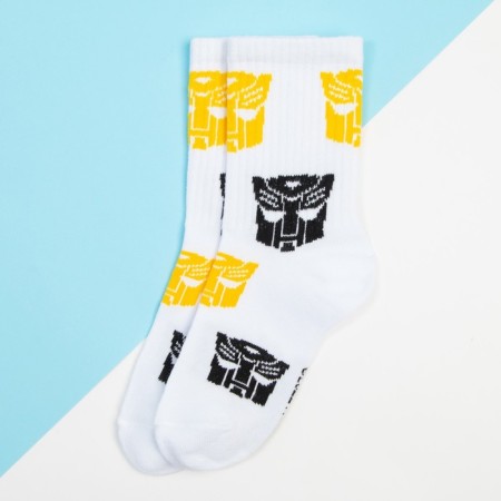 Socks for the boy Transformers, 18-20 cm, white color-1