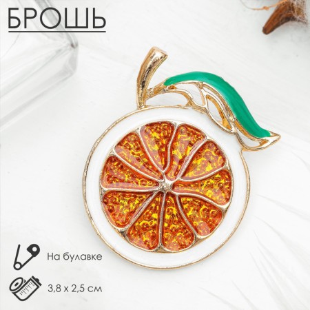 Brooch "Mandarin", colored in gold