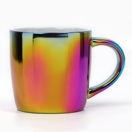 Ceramic mug "World in your hands", 300 ml, purple color-1