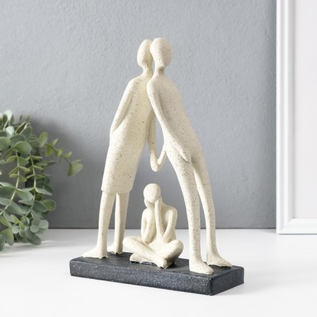 Souvenir Polystone "House there is the family" White 7x17x24.5 cm-1