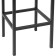 Stool Bar loft Metal/fabric, black/brown 35x35x65 cm