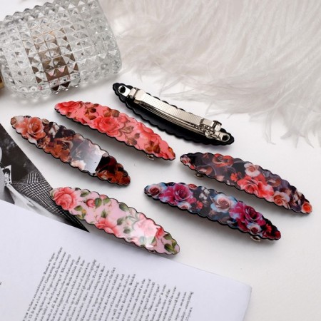 Hair hairpin "Valentine" roses, 8.5x2 cm, mix-1
