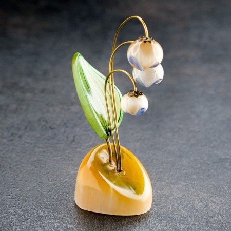 Souvenir "Flower" Landysh "3 buds, selenite-4