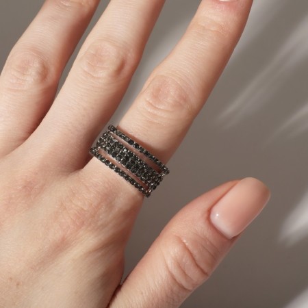 The ring "minimal" separation, the color is gray in silver, dimensionless-4