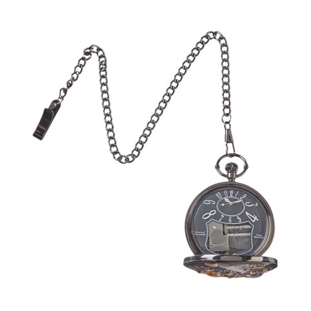 The clock is pocket, musical "Cosmos", quartz, d dial-5.9 cm, chain L-36.5 cm-1