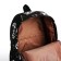 Young backpack from textiles on lightning, 3 pockets, black/light green color