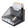 Calligrata, table, 3 compartments, mesh, metal, black