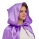 Adult carnival cloak, atlas, purple color, length 120 cm