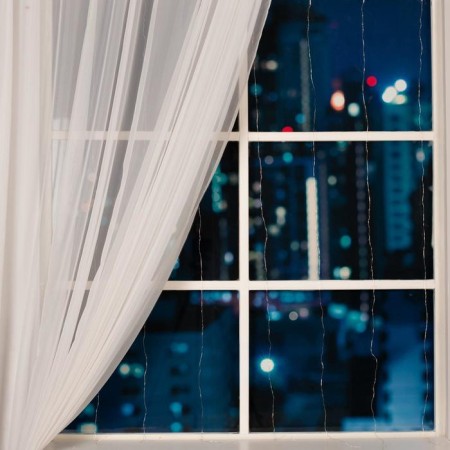 Garland "Curtain" 1.6 × 1.6 m dew, IP20, silver thread, 160 LED, glow of multi, 8 modes, 220 V-1